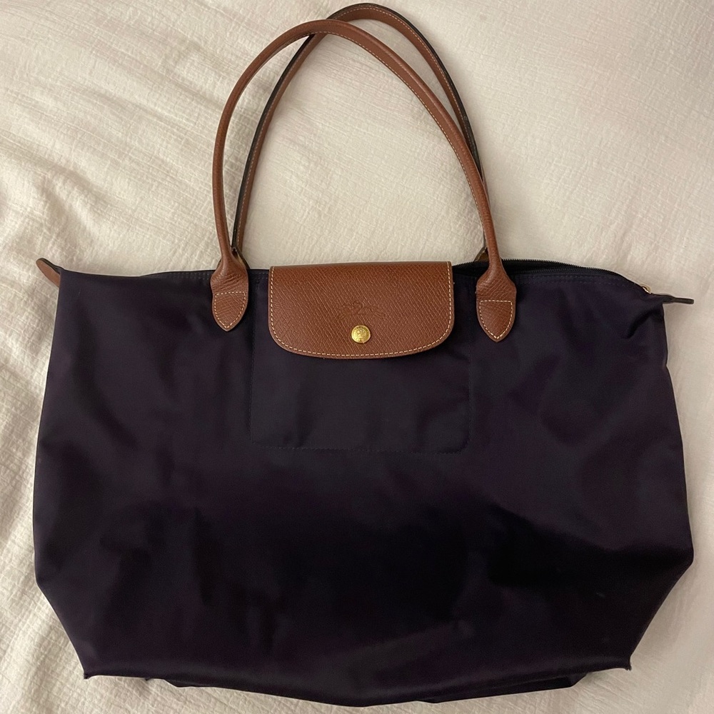 Purple Longchamp Le Pilage Tote